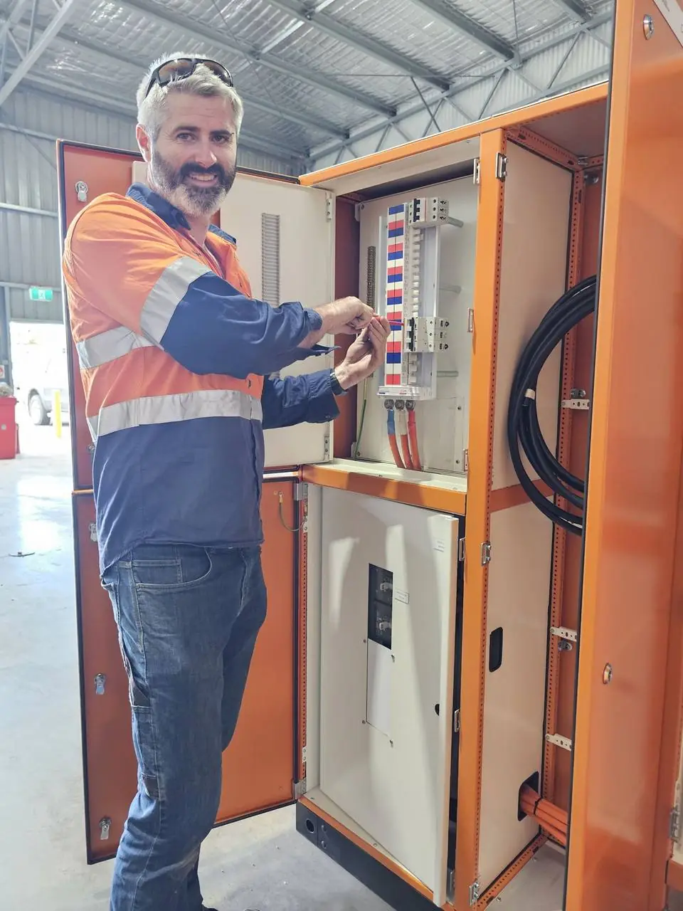 Anthony Condon, founder and Managing Director of AMC Electrical & Automation, fitting out a main switchboard