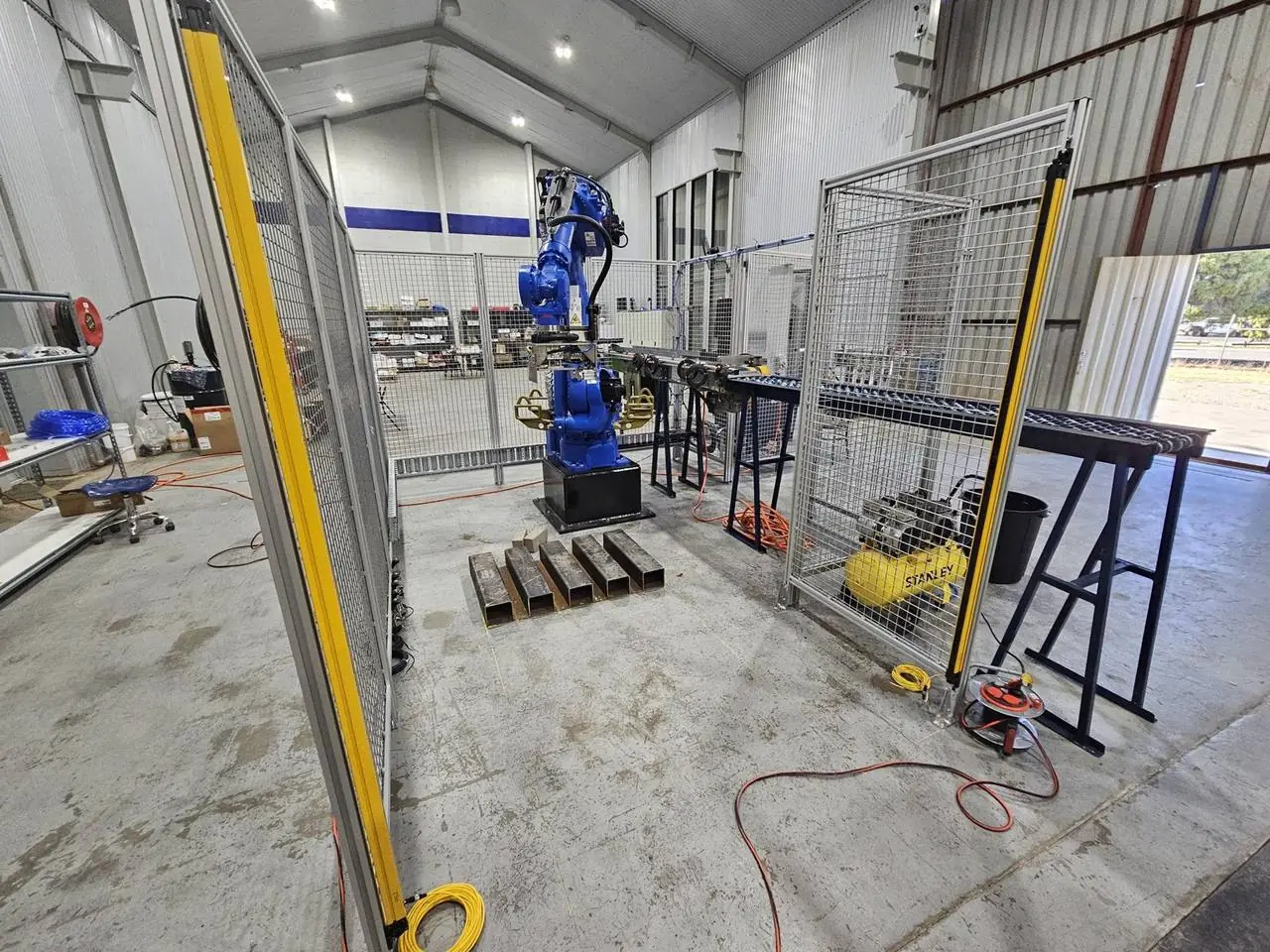 Robot cell guarding and controls